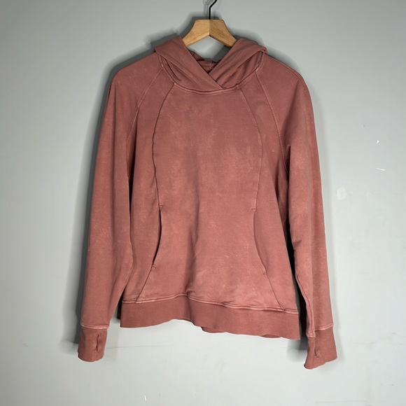 Lululemon Scuba Pullover Hoodie Mauve Washed Quicksand Size 10 - Picture 2 of 9